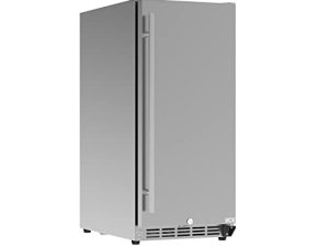 HCK 3.18 cu. ft. 15 Inch 90 can Commercial Grade Built-in Indoor/Outdoor Beverage Fridge with Stainless Steel Door for Soda and Beer