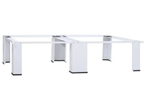 INLIFE Double Washer Dryer Stand Heavy Duty Washing Machine Pedestal Adjustable Height Base for Mini Air Conditioner Refrigerator Dryer 54.7"x 27.2"x 13.2"(WxDxH)
