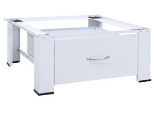 SKM Washing Machine Pedestal with Drawer Pedestals for All Standard Washing and Drying Machines White 27.2" x 27.2" x 12.8" (W x D x H)