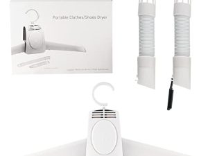 Portable Clothes Dryer Mini Travel Dryer Machine 65℃ Portable Laundry Dryer for Apartments Travel (White)