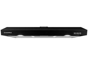 CIARRA Black Range Hood 30 inch Under Cabinet Vent Hood Ducted Convertible Ductless