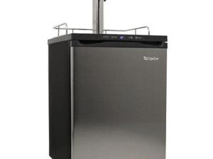 EdgeStar KC3000SS Full Size Kegerator with Digital Display - Black and Stainless Steel