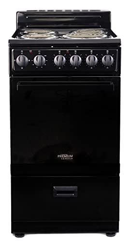 Premium Levella 20" Electric Range with 4 Coil Burners and 2.2 Cu. Ft. Oven Capacity in Black Premium Levella 20" Electric Range with 4 Coil Burners and 2.2 Cu. Ft. Oven Capacity in Black