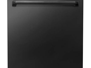 ZLINE 24 in. Top Control Dishwasher in Black Stainless Steel 120-Volt with Stainless Steel Tub and Traditional Style Handle