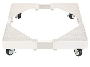 Fridge Stand Mobile Base with 4 Locking Wheels HQO LOVL 17.7”-27.5” Adjustable Furniture Dolly for Washer Dryer Washing Machine Stand Pedestal