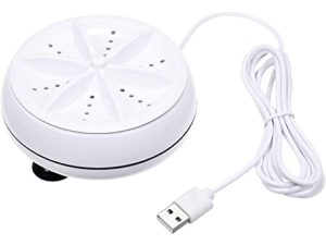 Eioflia 2in1 Mini Washing Machine Portable Rotating Turbine Washer with USB Cable Convenient for Travel Home Business Trip (B) Mini Washers