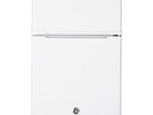 GE Mini Fridge With Freezer | 3.1 Cubic Ft. | Double-Door Design With Glass Shelves