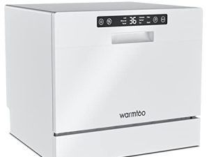 Comfook Compact Dishwasher Big Capacity Countertop Dishwasher with 5 Washing Programs