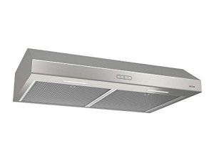 Broan- NuTone BCDF130SS Glacier Convertible Range Hood Light Exhaust Fan for Under Cabinet Stainless Steel