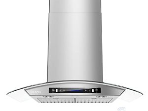 IKTCH 30-inch Wall Mount Range Hood Tempered Glass 900 CFM