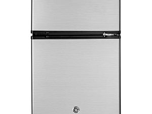 GE Mini Fridge With Freezer | 3.1 Cubic Ft. | Double-Door Design With Glass Shelves