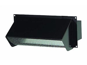 Broan Black 639 Wall Cap for 3-1/4" x 10" Duct for Range Hoods and Bath Ventilation Fans