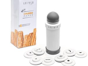 GOLIBER Churro Maker Machine - 8 Different Nozzle for Churros Maker Machine - Churreras Para Churros and Cheese Straw Press - Easy Handle Churro Piping Tip (Gray)