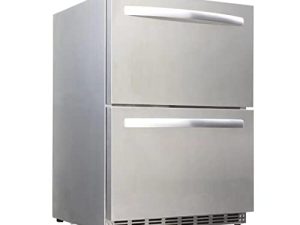 HCK 24 inch Weather Proof Design Indoor and Outdoor Undercounter Drawer Fridge