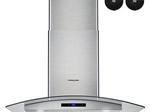 FIREGAS 30 inch Wall Mount Range Hood 400CFM with Ducted Exhaust Vent