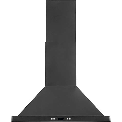 DKB 30" Inch Wall Mounted Range Hood Stainless Steel In Black With Halogen Lights 600 CFM DKB 30" Inch Wall Mounted Range Hood Stainless Steel In Black With Halogen Lights 600 CFM
