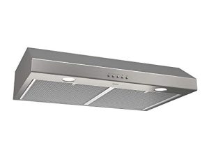 Broan-NuTone BCSQ130SS Three-Speed Glacier Under-Cabinet Range Hood with LED Lights ADA Capable