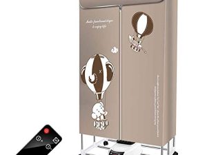Clothes Dryer 110V Electric Foldable 2-Tier Drying Machine with Remote Control Heater Double Layer Stainless Steel Rack for Home