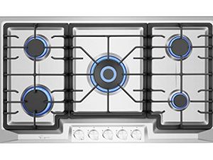 Empava 36" Recessed Gas Stove Cooktop with 5 Italy SABAF Sealed Burner NG/LPG Convertible in Stainless Steel