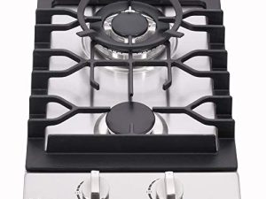 12" Gas Cooktop Dual Fuel 2 Sealed Burners Stainless Steel Drop-In Gas Stove DM223-SA01AZ Stove