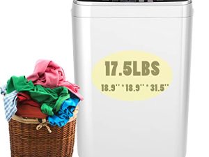 Portable Washing Machine Nictemaw Portable Washer 17.5 Lbs Capacity Full-Automatic Compact Laundry Washer with Drain Pump
