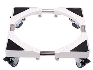 Multi-Functional Movable Base Size Adjustable Furniture Dolly with 8 Locking Rubber Swivel Wheels for Washing Machine