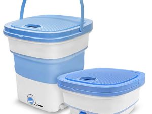 PURE CLEAN Portable Mini Washing Machine Lightweight Collapsible Bucket - Perfect for Camping