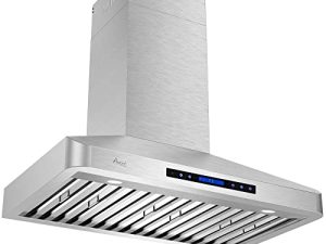 Awoco 30” Wall Mount 48-1/2"H Stainless Steel Range Hood 4 Speeds