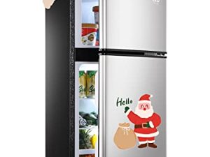 KRIB BLING Mini Fridge with Freezer on Top