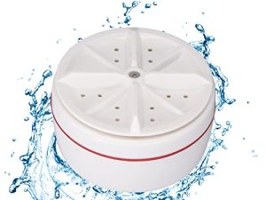 Natudeco Portable Bucket Washing Machine Collapsible Compact Travel Washer Low Noise Cycle Washing Laundry Washing Tool for Hotel Dormitory