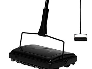Yocada Carpet Sweeper Cleaner for Home Office Low Carpets Rugs Undercoat Carpets Pet Hair Dust Scraps Paper Small Rubbish Cleaning with a Brush Black