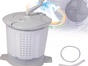 DOMINTY Non-Electric Portable Compact Hand Powered Mini Washing Machine Manual Clothes Washer and Spin Dryer Combo RV Laundry Machine for Camping Apartments and More