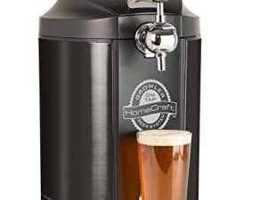 Homecraft Black Stainless Steel Easy-Dispensing Tap Beer Cooling System Kegerator