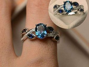 JOY Jewelry Fashion Topaz Cubic Zirconia Silver Plated Women Wedding Bridal Ring NJ124-126 (10)