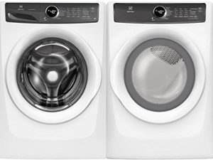 Electrolux White Front Load Laundry Pair with EFLW427UIW 27" Washer and EFME427UIW 27" Electric Dryer