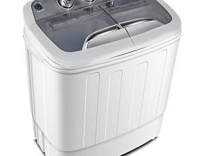 Twin Tub Mini Portable Clothes Washing Machine with Timer Control