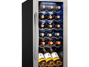 Schmécké 18 Bottle Compressor Wine Cooler Refrigerator w/Lock - Large Freestanding Wine Cellar For Red