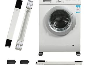 More In Two Adjustable Mobile Washing Machine Stand Base Telescopic Furniture Dolly Stand Brake