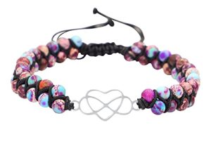 SuanlaTDS Bracelet for Daughter - You are Always in Mine - Natural Stone Beaded Wrap Bracelet Duoble Layer for Mind Peace