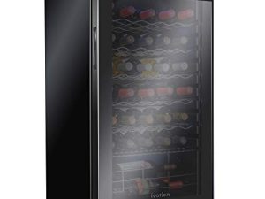 Ivation 34 Bottle Compressor Wine Cooler Refrigerator w/Lock | Large Freestanding Wine Cellar For Red