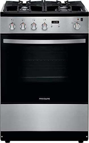 Frigidaire 24 in. 1.9 Cu. Ft. Gas Range in Stainless Steel with Continuous Cast Iron Grates Frigidaire 24 in. 1.9 Cu. Ft. Gas Range in Stainless Steel with Continuous Cast Iron Grates