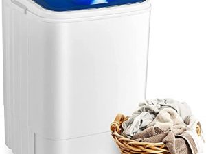 MamaHome DF-X4608-Blue Washing Machine Small Semi-Automatic Compact Washer Spin Cycle Basket