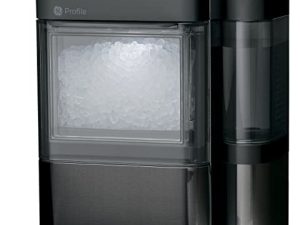 GE Profile Opal 2.0 | Countertop Nugget Ice Maker with Side Tank | Ice Machine with WiFi Connectivity | Smart Home Kitchen Essentials | Black Stainless