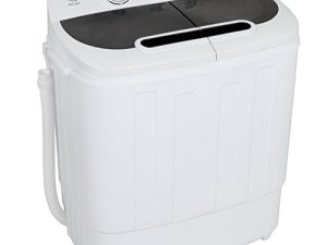 JupiterForce Portable Compact Mini Twin Tub Washing Machine Portable Laundry Machine 13lbs Capacity w/Washer and Spinner Cycle Combo