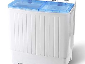 ZENY Portable Washing Machine Compact Twin Tub Laundry Washing Machine 17.6lbs Capacity Mini Washer Spinner for Apartment RV Travelling