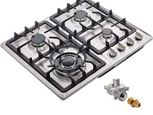 24" Gas Cooktop Dual Fuel 4 Sealed Burners Stainless Steel Drop-In Gas Cooktop DM425-SA05 Gas Hob Gas Cooker