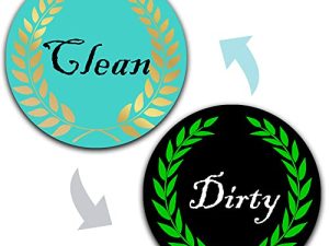 Kiterest Dishwasher Magnet Clean Dirty Sign Olive Branch Double Sided Reversible Clean Dirty Magnet for Dishwasher