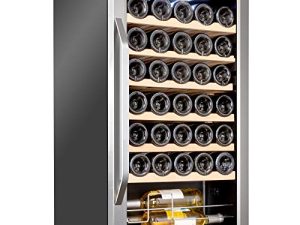 Ivation 34 Bottle Compressor Wine Cooler Refrigerator w/Lock | Large Freestanding Wine Cellar For Red