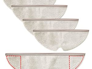 5-Pack Replacement Full Microfiber Mopping Pads/Cloth Rags Compatible for Xiaomi Roborock S5 Max S50 S6 S6 Maxv Pure E25 E35 Vacuum Cleane