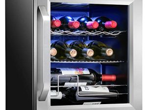 Ivation 12 Bottle Compressor Wine Cooler Refrigerator w/Lock | Large Freestanding Wine Cellar For Red